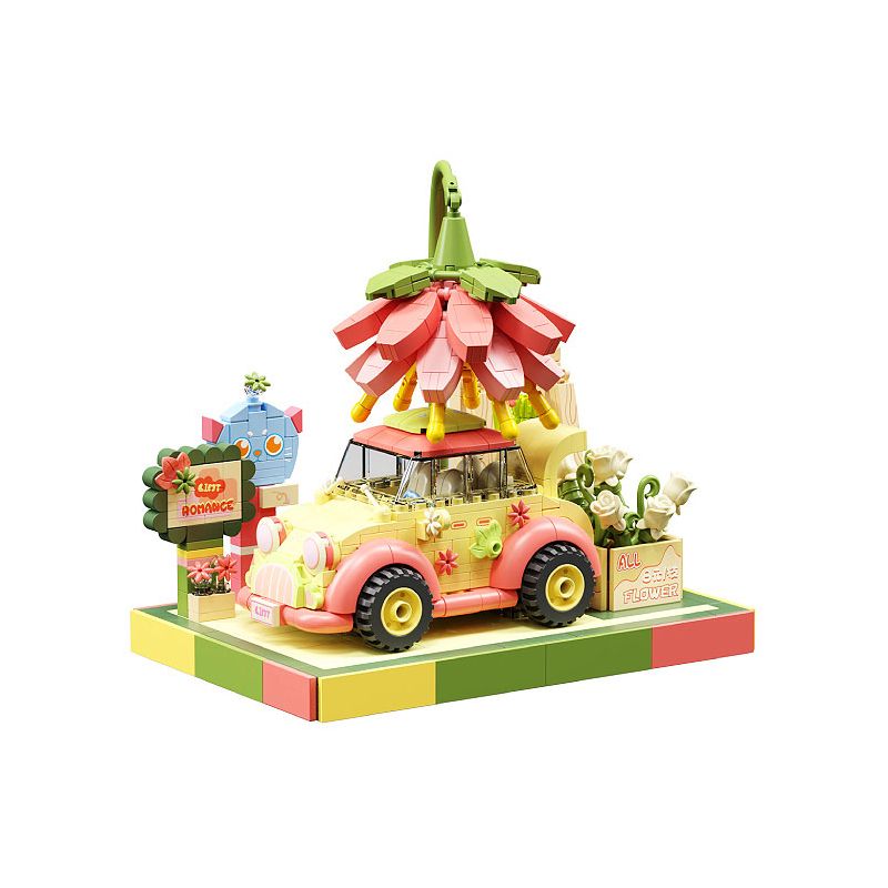 GEKKOSHA 801102 non  ẢO TƯỞNG CỦA TRÁI TIM TRẠM NHỊP MÙA XUÂN bộ đồ chơi xếp lắp ráp ghép mô hình Girl LOVELY SPRING Con Gái 801 khối