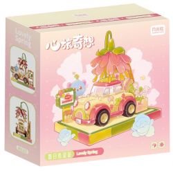 GEKKOSHA 801102 non  ẢO TƯỞNG CỦA TRÁI TIM TRẠM NHỊP MÙA XUÂN bộ đồ chơi xếp lắp ráp ghép mô hình Girl LOVELY SPRING Con Gái 801 khối