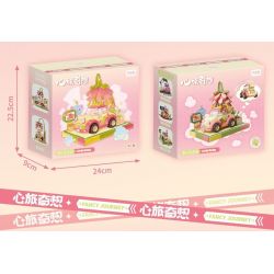 GEKKOSHA 801102 non  ẢO TƯỞNG CỦA TRÁI TIM TRẠM NHỊP MÙA XUÂN bộ đồ chơi xếp lắp ráp ghép mô hình Girl LOVELY SPRING Con Gái 801 khối