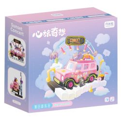 GEKKOSHA 801101 non  ẢO TƯỞNG CỦA TRÁI TIM BUỔI HÒA NHẠC HOÀNG HÔN bộ đồ chơi xếp lắp ráp ghép mô hình Girl SUNSET CONCERT Con Gái 831 khối
