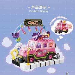 GEKKOSHA 801101 non  ẢO TƯỞNG CỦA TRÁI TIM BUỔI HÒA NHẠC HOÀNG HÔN bộ đồ chơi xếp lắp ráp ghép mô hình Girl SUNSET CONCERT Con Gái 831 khối