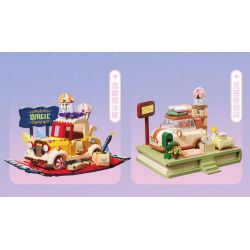 GEKKOSHA 801101 non  ẢO TƯỞNG CỦA TRÁI TIM BUỔI HÒA NHẠC HOÀNG HÔN bộ đồ chơi xếp lắp ráp ghép mô hình Girl SUNSET CONCERT Con Gái 831 khối