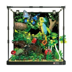 DK 7021 non  CẢNH QUAN THÚ CƯNG LEO NÚI RỪNG MƯA NHIỆT ĐỚI bộ đồ chơi xếp lắp ráp ghép mô hình TROPICAL RAIN FOREST 1358 khối