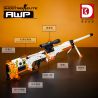 DK 2003 non  SÚNG BẮN TỈA AWP bộ đồ chơi xếp lắp ráp ghép mô hình  Kỹ Thuật Công Nghệ Cao Mô Hình Phương Tiện 1716 khối