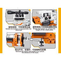 DK 2003 non  SÚNG BẮN TỈA AWP bộ đồ chơi xếp lắp ráp ghép mô hình  Kỹ Thuật Công Nghệ Cao Mô Hình Phương Tiện 1716 khối