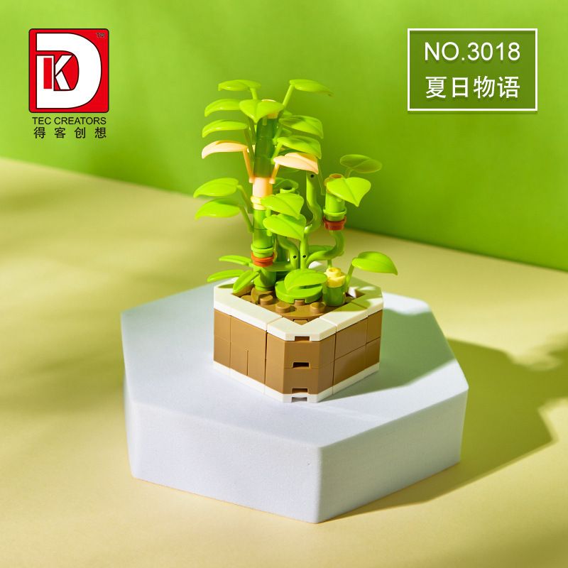 DK 3018 non  CỬA HÀNG HOA CÂY CÂU CHUYỆN MÙA HÈ bộ đồ chơi xếp lắp ráp ghép mô hình Flowers 60 khối