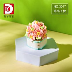 DK 3017 non  CỬA HÀNG HOA CÂY CẢNH THIÊN THẦN TÌNH YÊU bộ đồ chơi xếp lắp ráp ghép mô hình Flowers 96 khối