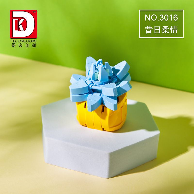 DK 3016 non  CỬA HÀNG HOA TRỒNG CÂY SỰ DỊU DÀNG NGÀY XƯA bộ đồ chơi xếp lắp ráp ghép mô hình Flowers 91 khối