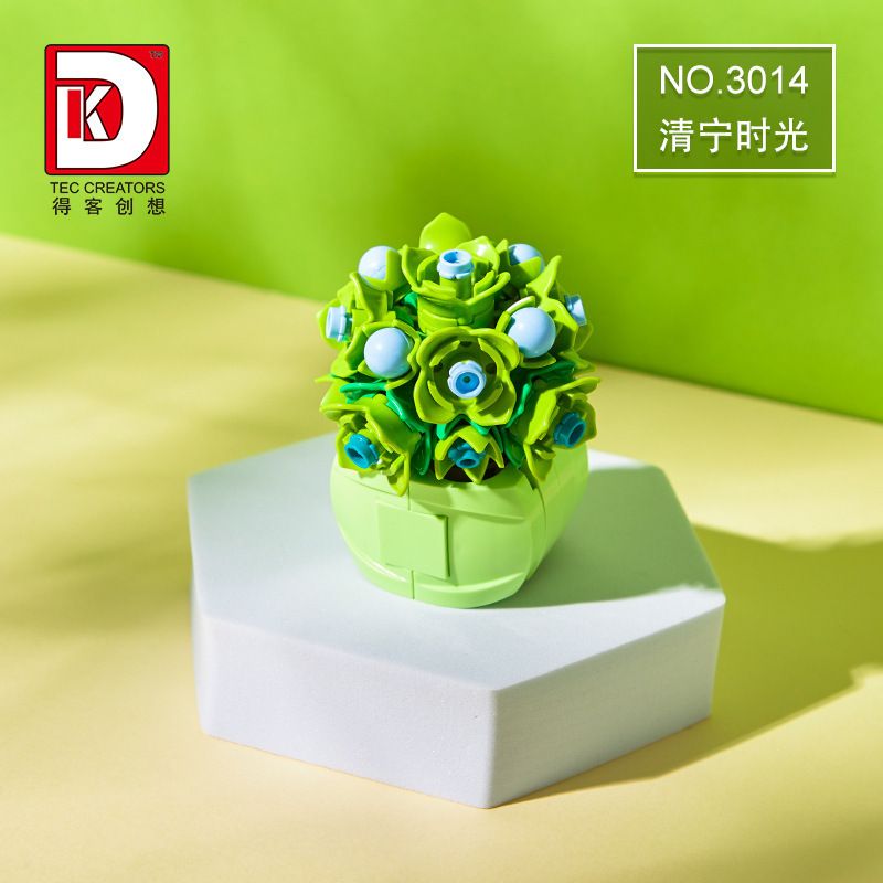 DK 3014 non  CỬA HÀNG HOA CÂY CẢNH GIỜ THANH NINH bộ đồ chơi xếp lắp ráp ghép mô hình Flowers 95 khối