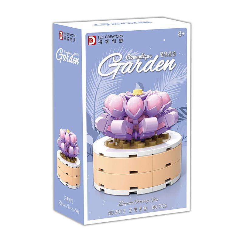 DK 3013 non  CỬA HÀNG HOA CÂY CẢNH ZHIRUO XINGKONG bộ đồ chơi xếp lắp ráp ghép mô hình Flowers 88 khối