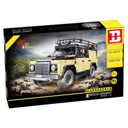 HAPPY BUILD PANGU YC-23029 23029 YC23029 non  HỘI THẢO YUJI LAND ROVER DEFENDER tỷ lệ 1:8 bộ đồ chơi xếp lắp ráp ghép mô hình ROCK GLGAN OFF-ROAD VEHICLE 3380 khối