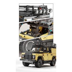 HAPPY BUILD PANGU YC-23029 23029 YC23029 non  HỘI THẢO YUJI LAND ROVER DEFENDER tỷ lệ 1:8 bộ đồ chơi xếp lắp ráp ghép mô hình ROCK GLGAN OFF-ROAD VEHICLE 3380 khối