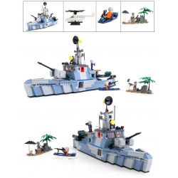 GUDI 8023 non  TÀU TUẦN TRA BIỂN bộ đồ chơi xếp lắp ráp ghép mô hình Military Army OFFSHORE PICKET SHIP Quân Sự Bộ Đội 520 khối