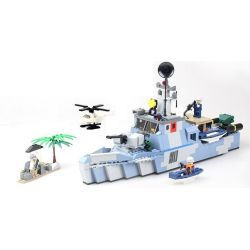 GUDI 8023 non  TÀU TUẦN TRA BIỂN bộ đồ chơi xếp lắp ráp ghép mô hình Military Army OFFSHORE PICKET SHIP Quân Sự Bộ Đội 520 khối