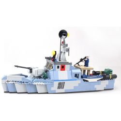 GUDI 8023 non  TÀU TUẦN TRA BIỂN bộ đồ chơi xếp lắp ráp ghép mô hình Military Army OFFSHORE PICKET SHIP Quân Sự Bộ Đội 520 khối