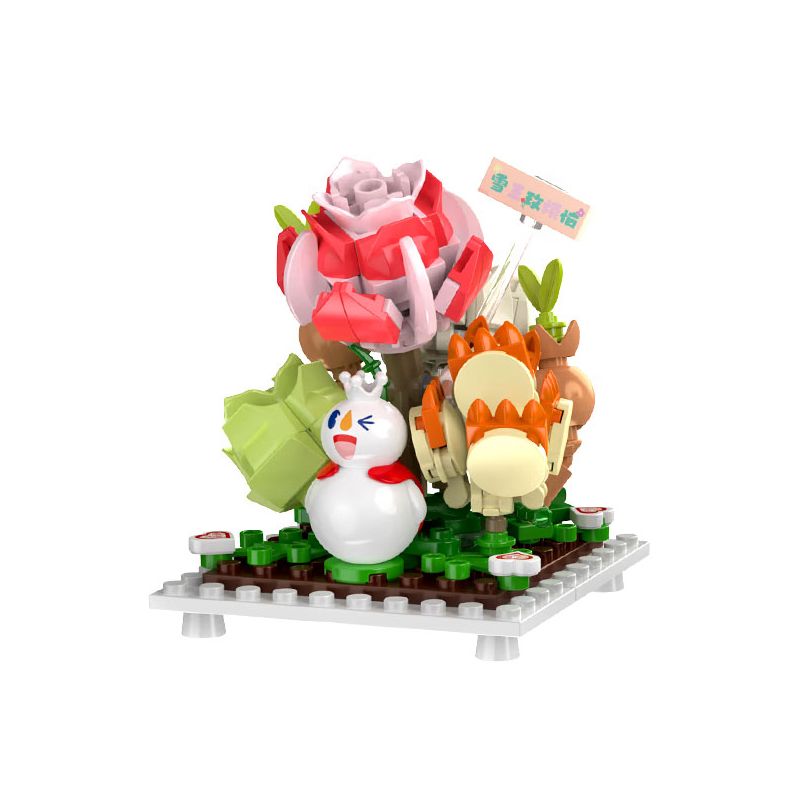 JAKI XWZB-23021 23021 XWZB23021 non  THÀNH PHỐ BĂNG MIXUE RẮC RỐI CỦA VUA TUYẾT MEI bộ đồ chơi xếp lắp ráp ghép mô hình