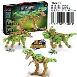 JUGO 3M701 non  KHỔNG LỒ CỔ ĐẠI bộ đồ chơi xếp lắp ráp ghép mô hình Creator 3 In 1 Sáng Tạo Với 3 Mẫu 730 khối