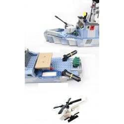 GUDI 8023 non  TÀU TUẦN TRA BIỂN bộ đồ chơi xếp lắp ráp ghép mô hình Military Army OFFSHORE PICKET SHIP Quân Sự Bộ Đội 520 khối