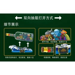 SMALL ANGLE JD008 non  CÁ TRONG CHAI CÓ SÓNG bộ đồ chơi xếp lắp ráp ghép mô hình DRIFT BOTTLE 1168 khối