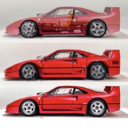 REBRICKABLE MOC-140629 140629 MOC140629 SMALL ANGLE X001 non  FERRARI F40 tỷ lệ 1:8 bộ đồ chơi xếp lắp ráp ghép mô hình  Kỹ Thuật Công Nghệ Cao Mô Hình Phương Tiện 3666 khối