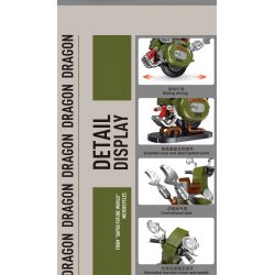 SMALL ANGLE JD001 non  XE ĐẠP MỘT BÁNH bộ đồ chơi xếp lắp ráp ghép mô hình DRAGON MOTOBCYCLE 585 khối