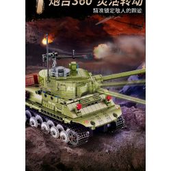 DECOOL BRICKCOOL 3908 non  XE TĂNG ĐIỀU KHIỂN TỪ XA M4A3 bộ đồ chơi xếp lắp ráp ghép mô hình Military Army M4A3 REMOTE CONTROL TANK Quân Sự Bộ Đội 677 khối