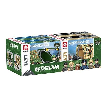 LE YI 83008 non  LỀU TIỀN TUYẾN 4 LOẠI bộ đồ chơi xếp lắp ráp ghép mô hình Military Army Quân Sự Bộ Đội