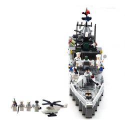 GUDI 8026 non  TÀU HỘ VỆ TÊN LỬA TÀNG HÌNH bộ đồ chơi xếp lắp ráp ghép mô hình Military Army THE MIGHTY MISSILE FRIGATE Quân Sự Bộ Đội 802 khối