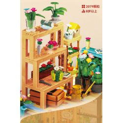 Kazi KY10011 10011 non  CĂN PHÒNG HOA ẤM ÁP bộ đồ chơi xếp lắp ráp ghép mô hình Girl FLOWER SHOP Con Gái 2079 khối