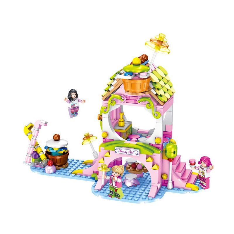 FORANGE FC3506 3506 non  NGÔI NHÀ MƠ ƯỚC TRÁNG MIỆNG bộ đồ chơi xếp lắp ráp ghép mô hình Girl DREAM HOUSE Con Gái 425 khối