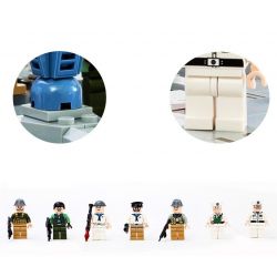 GUDI 8027 non  TÀU ĐỆM KHÍ ZUBR BISON bộ đồ chơi xếp lắp ráp ghép mô hình Military Army THE BISON HOVERCRAFT Quân Sự Bộ Đội 928 khối