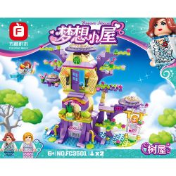 FORANGE FC3501 3501 non  NGÔI NHÀ MƠ ƯỚC TRÊN CÂY bộ đồ chơi xếp lắp ráp ghép mô hình Girl DREAM HOUSE Con Gái 432 khối