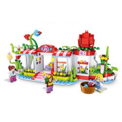 FORANGE FC3504 3504 non  NGÔI NHÀ MƠ ƯỚC HOA bộ đồ chơi xếp lắp ráp ghép mô hình Girl DREAM HOUSE Con Gái 496 khối