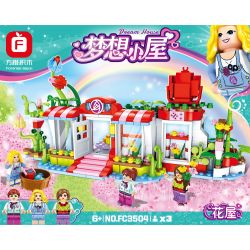 FORANGE FC3504 3504 non  NGÔI NHÀ MƠ ƯỚC HOA bộ đồ chơi xếp lắp ráp ghép mô hình Girl DREAM HOUSE Con Gái 496 khối