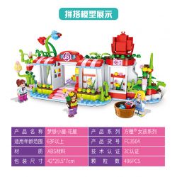 FORANGE FC3504 3504 non  NGÔI NHÀ MƠ ƯỚC HOA bộ đồ chơi xếp lắp ráp ghép mô hình Girl DREAM HOUSE Con Gái 496 khối