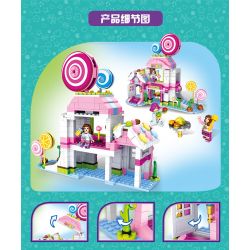 FORANGE FC3503 3503 non  NGÔI NHÀ MƠ ƯỚC KẸO MÚT bộ đồ chơi xếp lắp ráp ghép mô hình Girl DREAM HOUSE Con Gái 520 khối