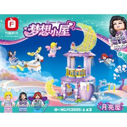 FORANGE FC3505 3505 non  NGÔI NHÀ MƠ ƯỚC MẶT TRĂNG bộ đồ chơi xếp lắp ráp ghép mô hình Girl DREAM HOUSE Con Gái 270 khối