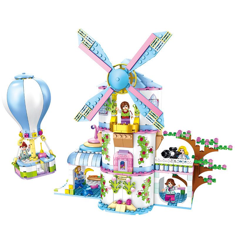 FORANGE FC3507 3507 non  NGÔI NHÀ MƠ ƯỚC CỐI XAY GIÓ bộ đồ chơi xếp lắp ráp ghép mô hình Girl DREAM HOUSE Con Gái 620 khối