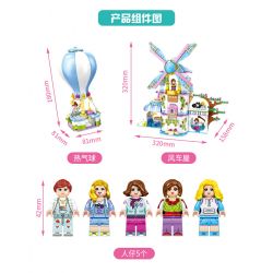 FORANGE FC3507 3507 non  NGÔI NHÀ MƠ ƯỚC CỐI XAY GIÓ bộ đồ chơi xếp lắp ráp ghép mô hình Girl DREAM HOUSE Con Gái 620 khối