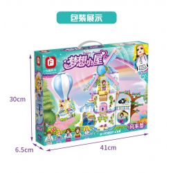 FORANGE FC3507 3507 non  NGÔI NHÀ MƠ ƯỚC CỐI XAY GIÓ bộ đồ chơi xếp lắp ráp ghép mô hình Girl DREAM HOUSE Con Gái 620 khối