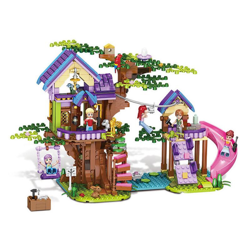 FORANGE FC3512 3512 non  NGÔI NHÀ MƠ ƯỚC TRÊN CÂY bộ đồ chơi xếp lắp ráp ghép mô hình Girl DREAM HOUSE Con Gái 764 khối