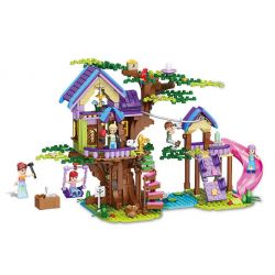 FORANGE FC3512 3512 non  NGÔI NHÀ MƠ ƯỚC TRÊN CÂY bộ đồ chơi xếp lắp ráp ghép mô hình Girl DREAM HOUSE Con Gái 764 khối