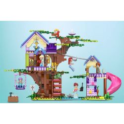 FORANGE FC3512 3512 non  NGÔI NHÀ MƠ ƯỚC TRÊN CÂY bộ đồ chơi xếp lắp ráp ghép mô hình Girl DREAM HOUSE Con Gái 764 khối