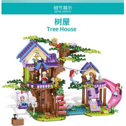FORANGE FC3512 3512 non  NGÔI NHÀ MƠ ƯỚC TRÊN CÂY bộ đồ chơi xếp lắp ráp ghép mô hình Girl DREAM HOUSE Con Gái 764 khối