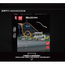 MouldKing 11014 11012 Mould King 11014 11012 non  FANTASYLAND TÀU LƯỢN SIÊU TỐC bộ đồ chơi xếp lắp ráp ghép mô hình Fairground ROLLE COASTER 3238 khối