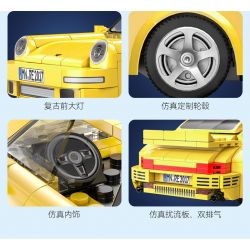 CADA DOUBLEE C51079 51079 non  RUF CTR 2017 XE THỂ THAO CHIM VÀNG tỷ lệ 1:20 bộ đồ chơi xếp lắp ráp ghép mô hình Speed Champions Racing Cars RUF CTR 2017 YELLOWBIRD Đua Xe Công Thức 222 khối