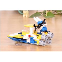 GUDI 8109A Xếp hình kiểu  CREATOR 3 IN 1 Helicopter Transform Armored Vehicles, Rocket Ship Trực Thăng Biến Hình Xe Bọc Thép, Tàu Tên Lửa 145 khối