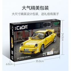 CADA DOUBLEE C51079 51079 non  RUF CTR 2017 XE THỂ THAO CHIM VÀNG tỷ lệ 1:20 bộ đồ chơi xếp lắp ráp ghép mô hình Speed Champions Racing Cars RUF CTR 2017 YELLOWBIRD Đua Xe Công Thức 222 khối
