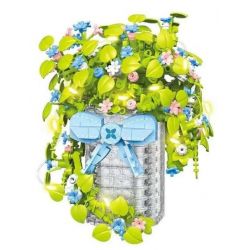 CACO D006-4 006-4 non  CHẬU HOA bộ đồ chơi xếp lắp ráp ghép mô hình Flowers 592 khối