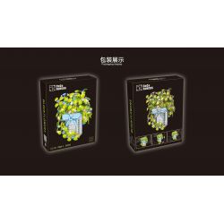 CACO D006-4 006-4 non  CHẬU HOA bộ đồ chơi xếp lắp ráp ghép mô hình Flowers 592 khối